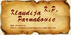 Klaudija Parmaković vizit kartica